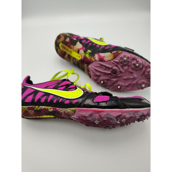 NIKE ZOOM RIVAL S SPRINT TRACK SPIKE Shoes‎ Women's Size 10 Purple Black Yellow - Picture 5 of 6